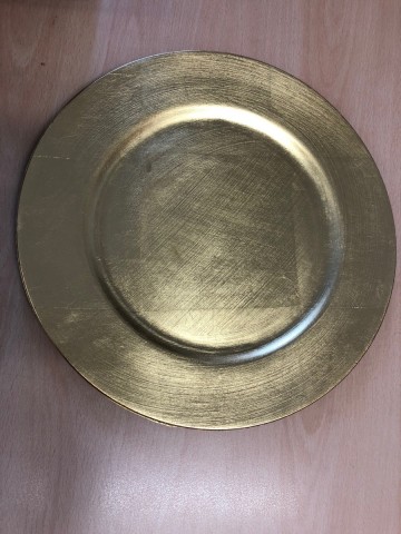 PIATTO LACCATO ORO MELAMINA Ø 33 CM.