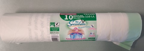 BUSTE RIFIUTI BIODEGRADABILI 70X100 ROTOLO DA PZ.7