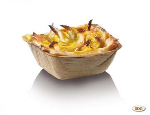 VASSOIETTO IN FOGLIA PALMA QUADRATO 7X7  PZ.25