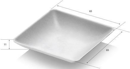 VASSOIETTO QUADRATO IN POLPA DI CELLULOSA 7X7 PZ.100 