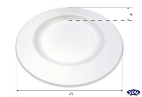 PIATTO TONDO IN POLPA DI CELLULOSA ELEGANCE Ø 27CM PZ.50