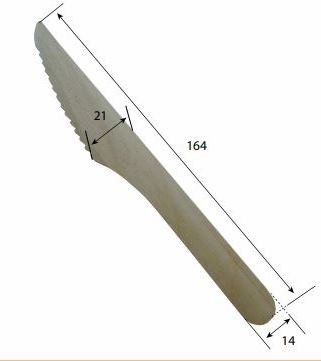 COLTELLO IN LEGNO BIODEGRADABILE PZ.100 