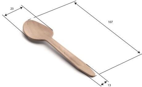 CUCCHIAINO IN LEGNO BIODEGRADABILE PZ.100 
