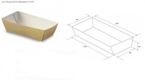 VASCHETTA FRITTO IN CARTONCINO 14X7 PZ.50 