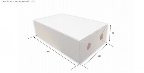 SCATOLA ASPORTO FRITTI TRIPLO VEGETALE 29X17 H7.5 PZ.100