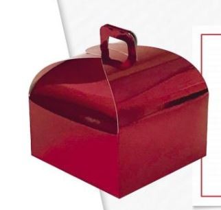 SCATOLA PER PANETTONE DA KG.1 ROSSO