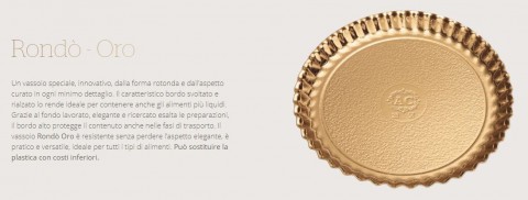 VASSOI RONDO' ORO Ø 21CM. PZ.75