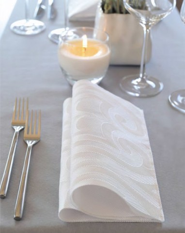 TOVAGLIOLO DUNI ELEGANCE 4 VELI BIANCO 40X40 PZ.40