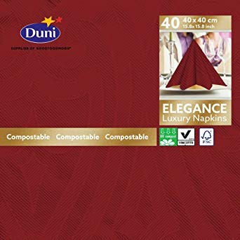 TOVAGLIOLO DUNI ELEGANCE 4 VELI 40X40 BORDEAUX PZ.40 