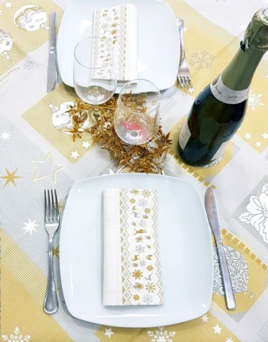 TOVAGLIOLO IN CARTA A SECCO RUDOLPH ORO 40X40cm. PZ.50