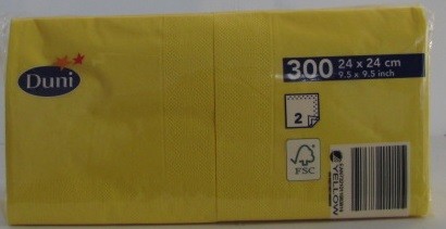 TOVAGLIOLO CELLULOSA 2 VELI 24X24 GIALLO PZ.300 