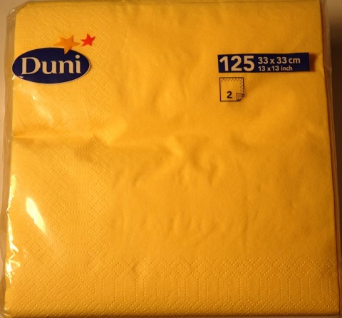 TOVAGLIOLO CELLULOSA 2 VELI 33X33 GIALLO PZ.125 