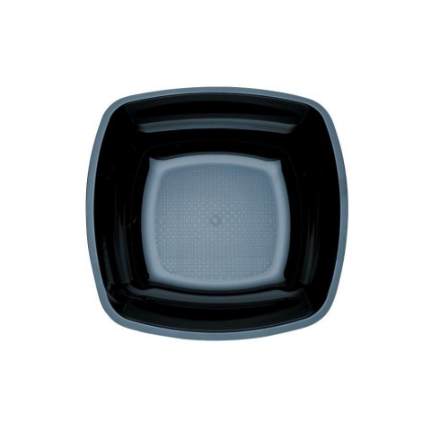 Piatto nero fondo riciclabile cm.18 pz.25