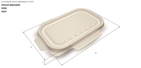 COPERCHIO IN POLPA DI CELLULOSA PER VASCHETTA ML.500 E 650 PZ.125