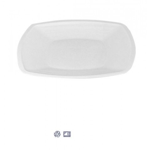 Piatto piano bianco riciclabile cm.30 pz.12
