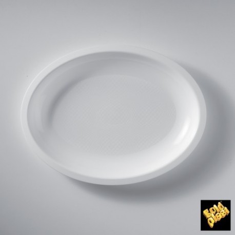 Piatto bianco ovale Riciclabile Ø.25 pz.50