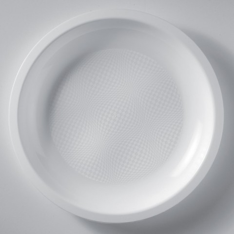 Piatto bianco per dessert e aperitivi riciclabile Ø.18 pz.50