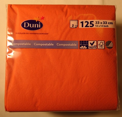 TOVAGLIOLO CELLULOSA 2 VELI 33X33 ARANCIO PZ.125 