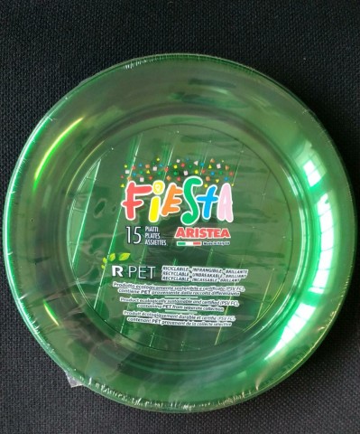 Piatti Piani R-PET Ø20 Verde Pz.15