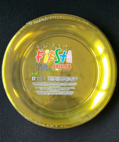 Piatti Piani R-PET Ø20 Giallo Pz.15